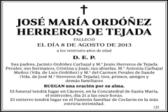 José María Ordoñez Herreros de Tejada